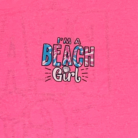 NWT Sunshine raised pink graphic beach t-shirt - Picture 2 of 6